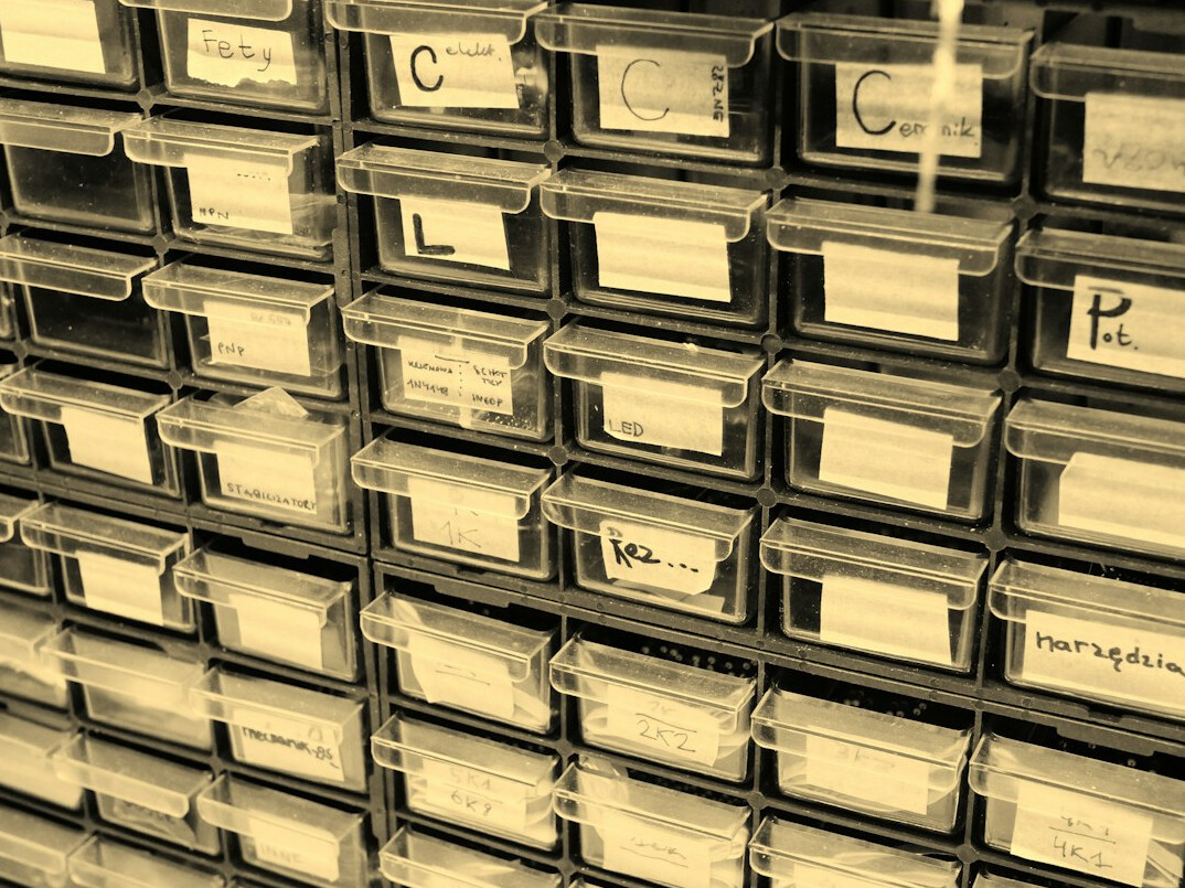 Printable inventory templates and folders on a desk